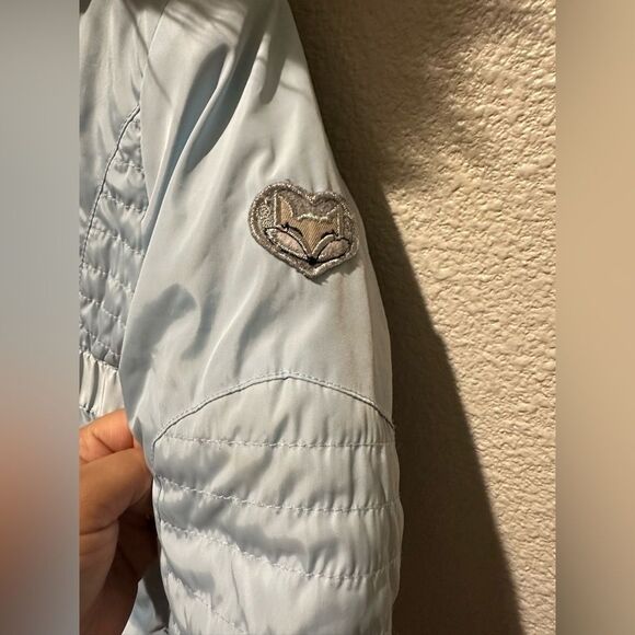 NWOT Jessica Simpson Baby Blue Pufder Jacket w/ Fauk Fur Hood Size 3T - Picture 6 of 13